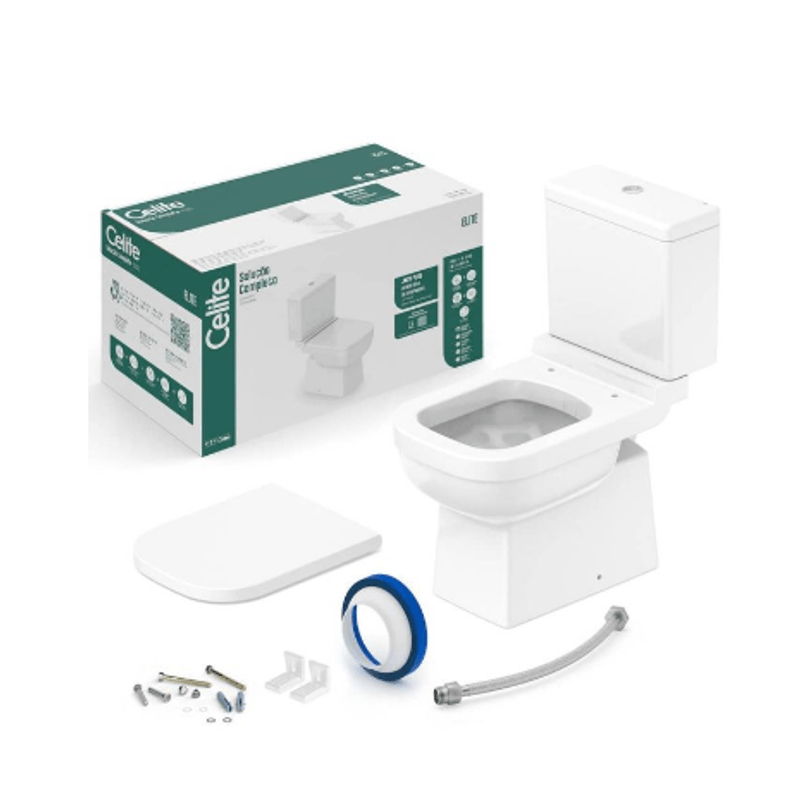 KIT PRONTO BACIA CX ACOPLADA ELITE CELIT BRANCO